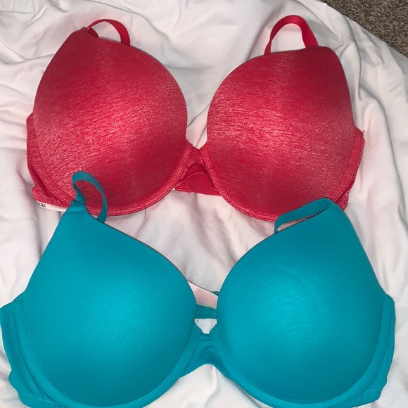 2 Bras; both 36D and push-up. Pink & VS - Picture 1 of 4